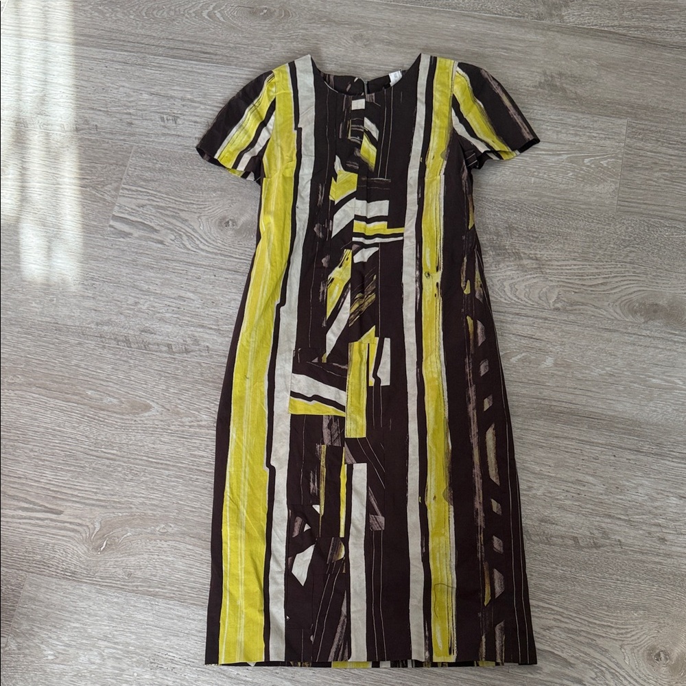 Thakoon Runway Yellow and Brown Dress